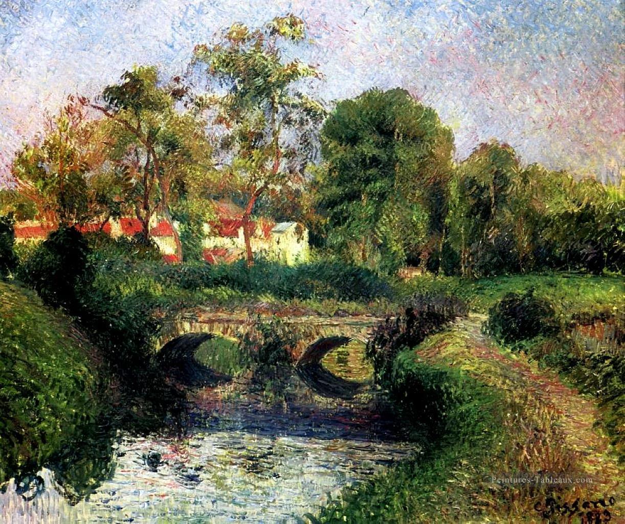 petit pont sur la voisne osny 1883 Camille Pissarro Peintures à l'huile